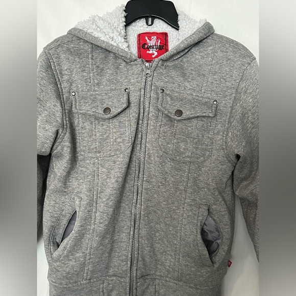 Courage Full Zip Hoodie Jacket Faux Fur Size M (10-12) - Picture 3 of 6